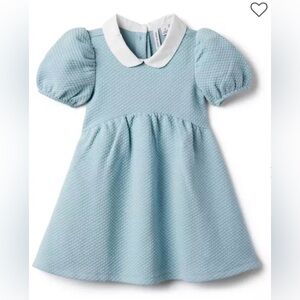 Janie and Jack Blue Quilted Puff Sleeve Dress - 2T